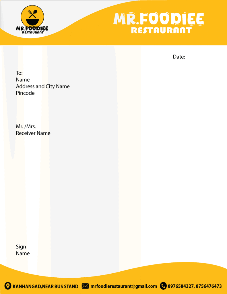 letter head _ mrfoodiee restaurant