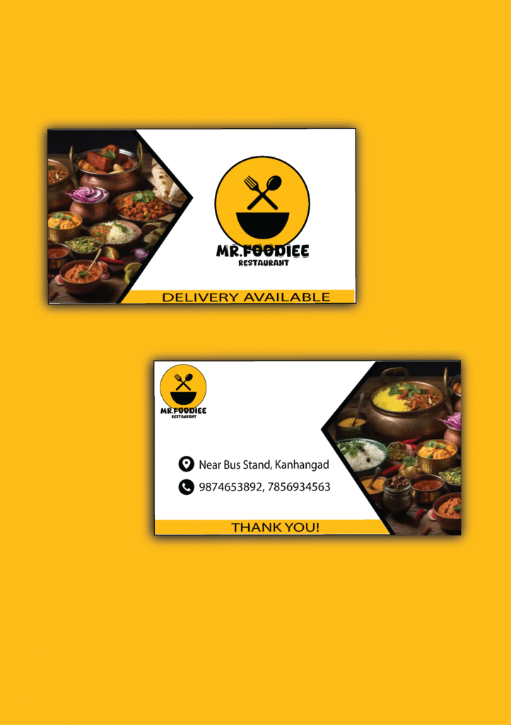 visiting card_ mrfoodiee restaurant